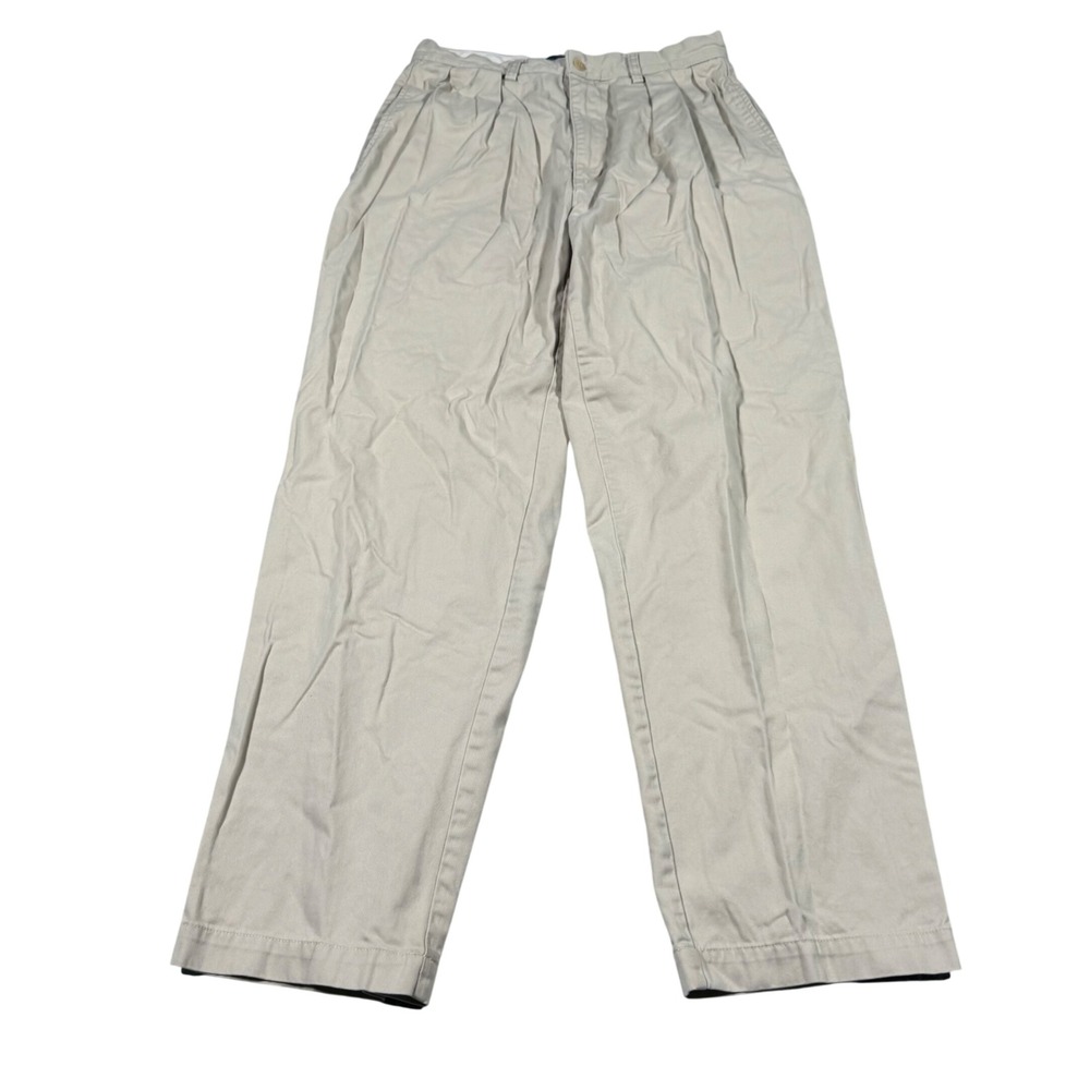 Polo Ralph Lauren Andrew Pant Mens 30/30 Khaki Tan Pleated Chino Cotton Chinos